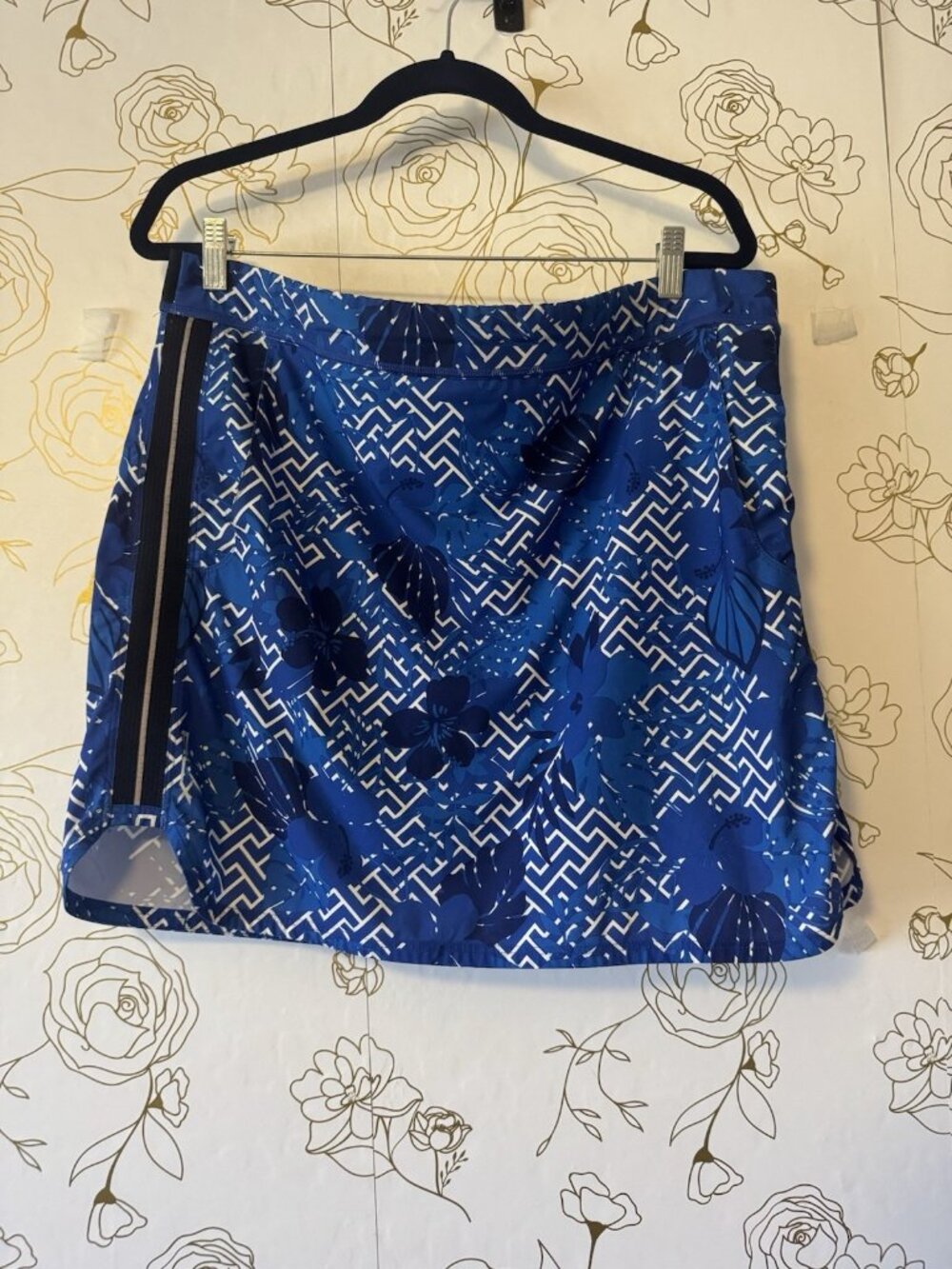 Ralph Lauren RLX  Skort Women’s Size XL Blue Geometric Tennis Golf 070